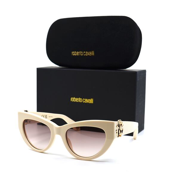 NEW ROBERTO CAVALLI SRC017M 09X7 IVORY VIOLET GRADIENT AUTHENTIC SUNGLASSES - Picture 5 of 12